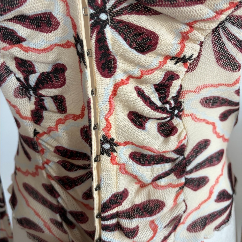 NWT-Free People “Through the Meadow” Floral Long Sleeve Top XS - Picture 7 of 10